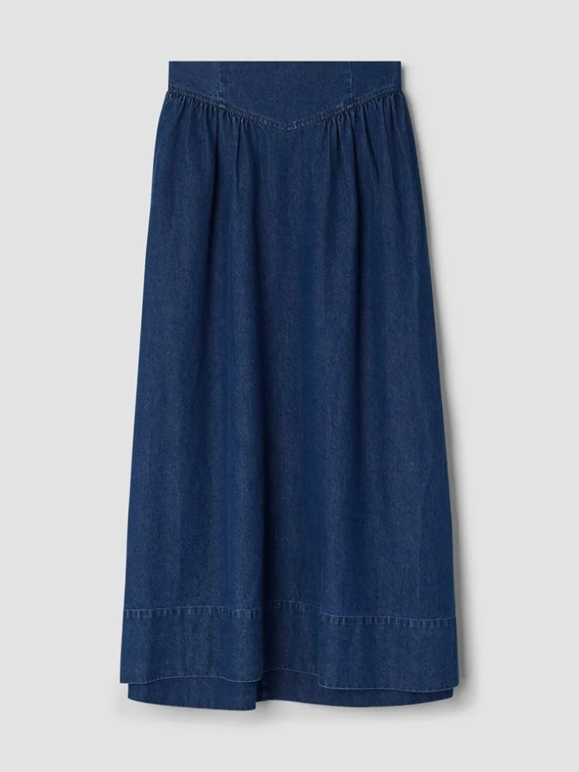 Delta denimskjørt