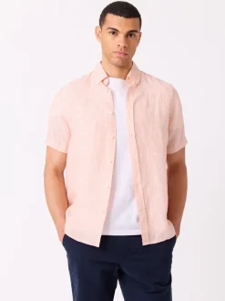 Dillon stripet linskjorte - Regular fit