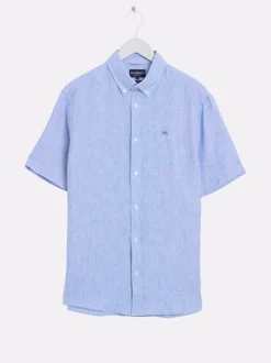 Dillon stripet linskjorte - Regular fit