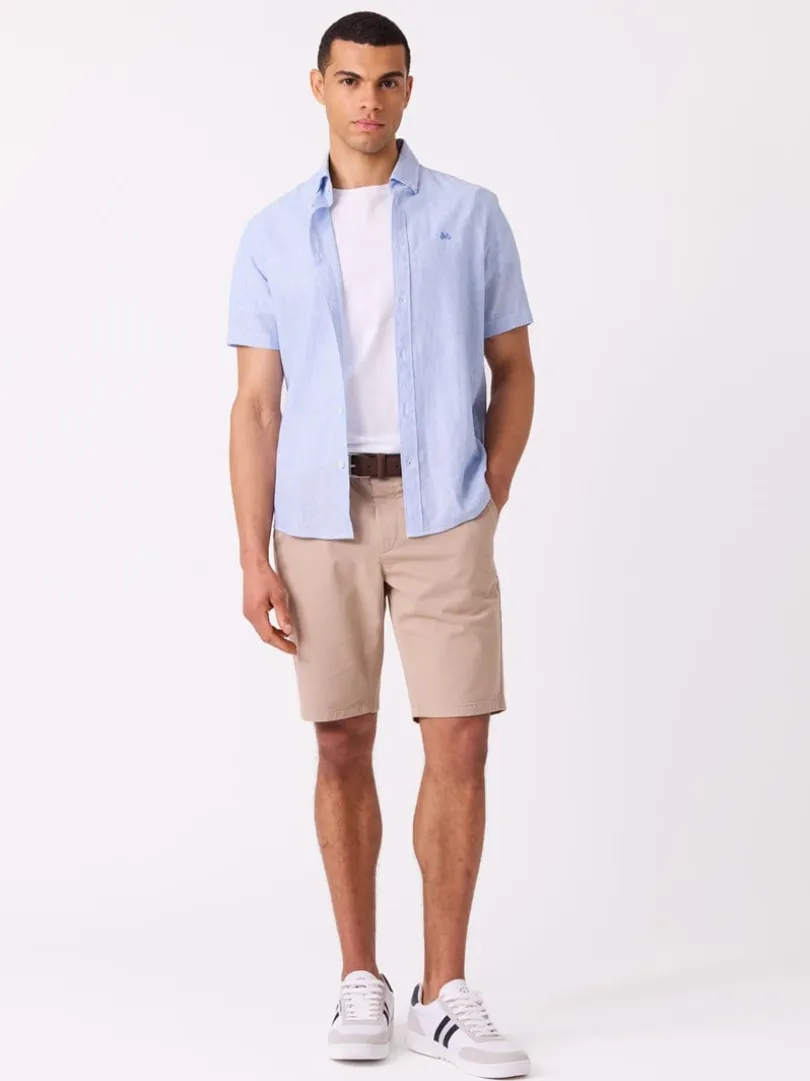 Dillon stripet linskjorte - Regular fit
