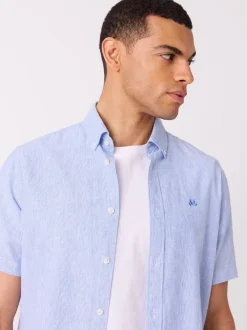 Dillon stripet linskjorte - Regular fit