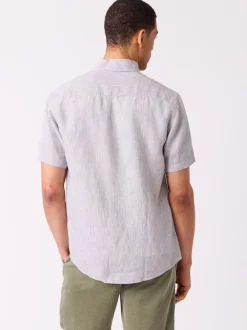 Dillon stripet linskjorte - Regular fit