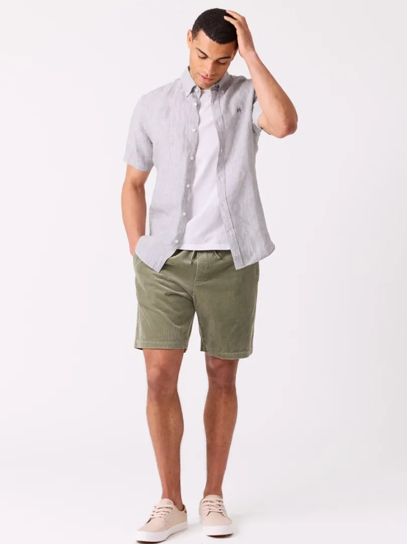 Dillon stripet linskjorte - Regular fit