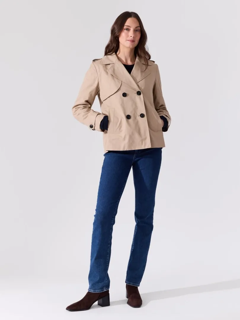 Mila kort trenchcoat