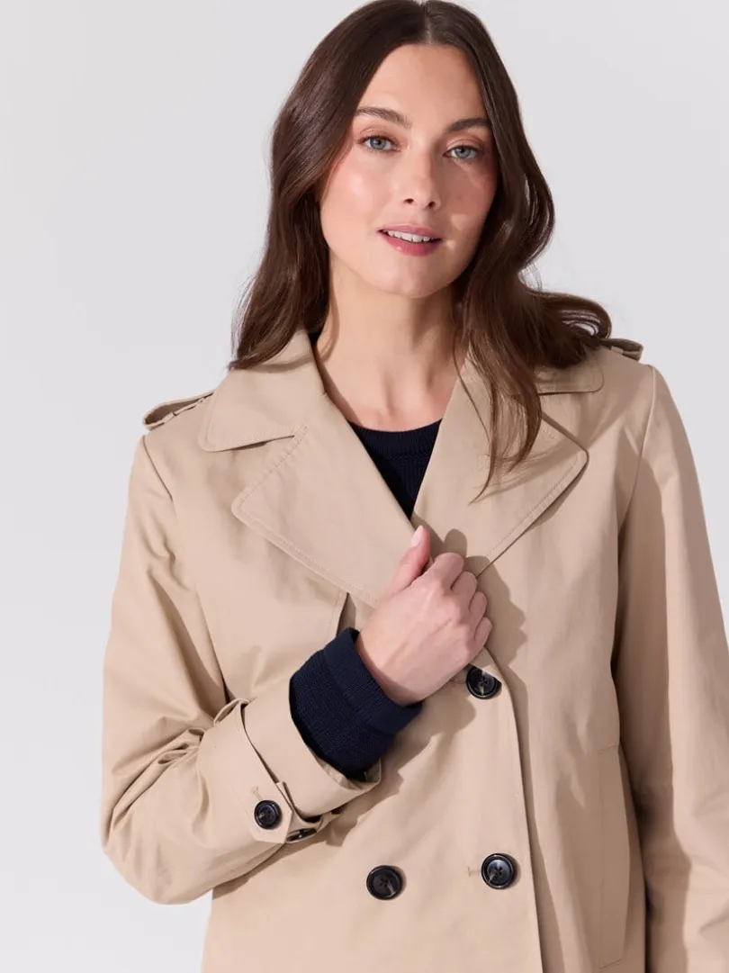 Mila kort trenchcoat