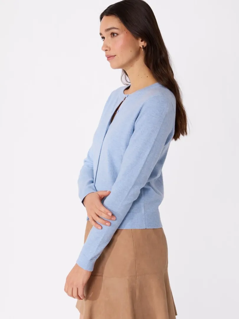 Olea cardigan i merinoblanding
