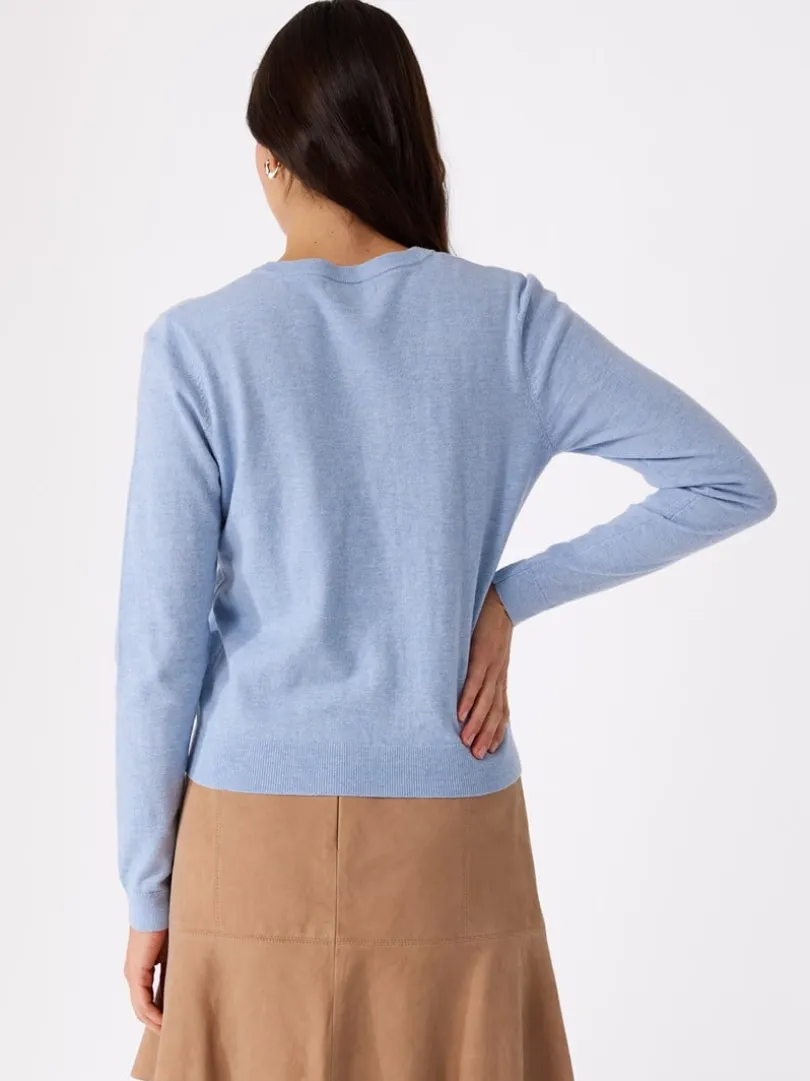 Olea cardigan i merinoblanding