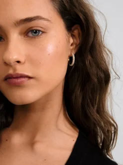 Tatum Large Hoops Gold-Plated